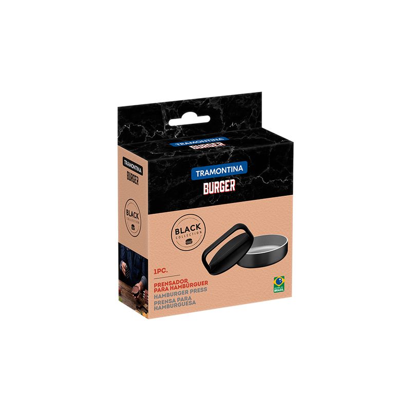 Prensador de Hambúrguer Black Burger Polipropileno Preto Base em Alumínio - Tramontina 