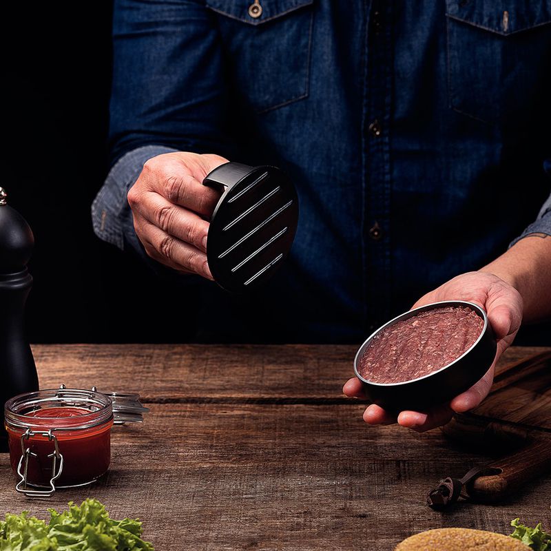 Prensador de Hambúrguer Black Burger Polipropileno Preto Base em Alumínio - Tramontina 