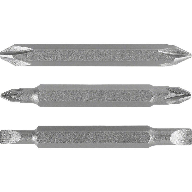 Jogo de pontas duplas Bosch 60mm, 3 peças, PH1, PH2, PZ1, PZ2, S0,6x4,5, S1,0x5,5