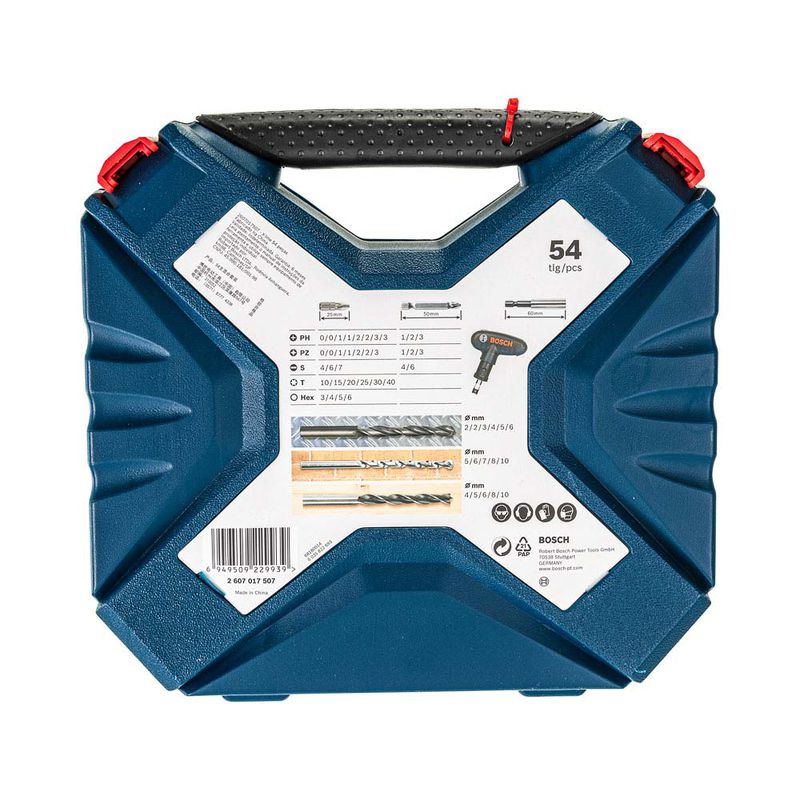 Kit de Pontas e Brocas Bosch X-Line 54 pçs