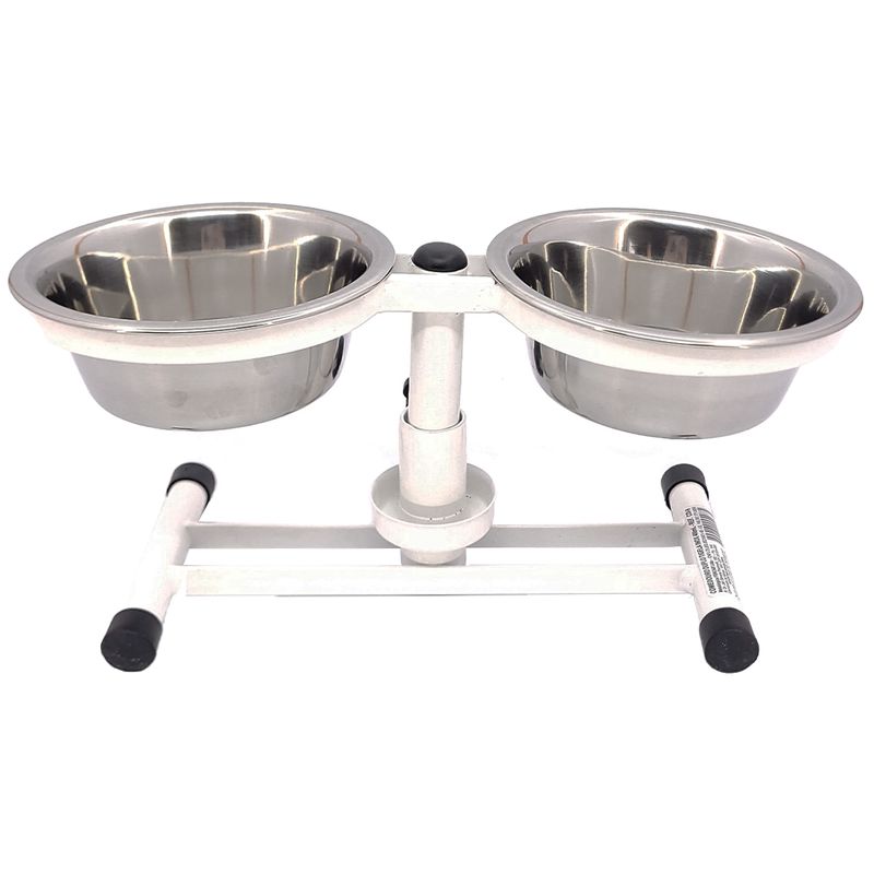 Comedouro Pet Duplo Tigela Inox 400ml - FERCAR