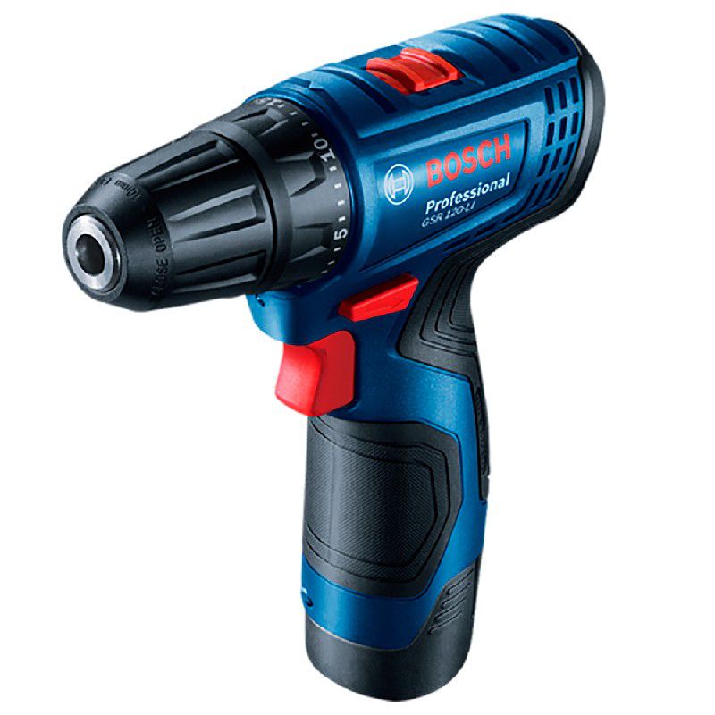 Parafusadeira e Furadeira a Bateria de 3/8'' Bosch GSR 120-LI, 12V, com 1 Bateria 2,0Ah e Carregador Rápido BIVOLT