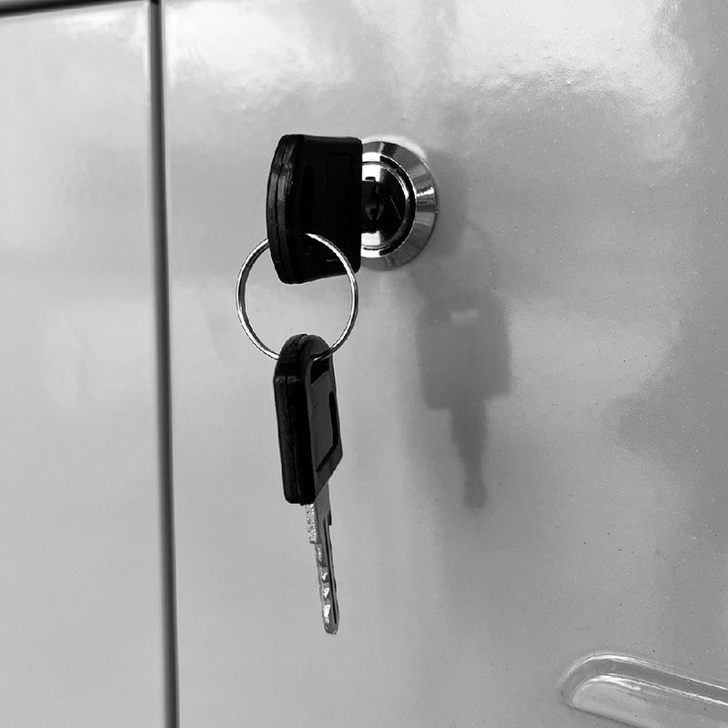 Carrinho Para Ferramentas Fechado Com 3 Gavetas Cinza (C06) - Fercar