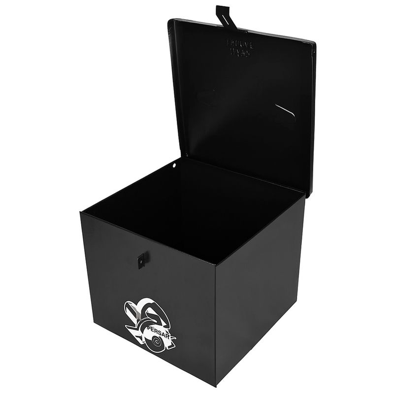 Caixa Baú de Metal Para Serra Mármore e Ferramentas Preta (12) - Fercar