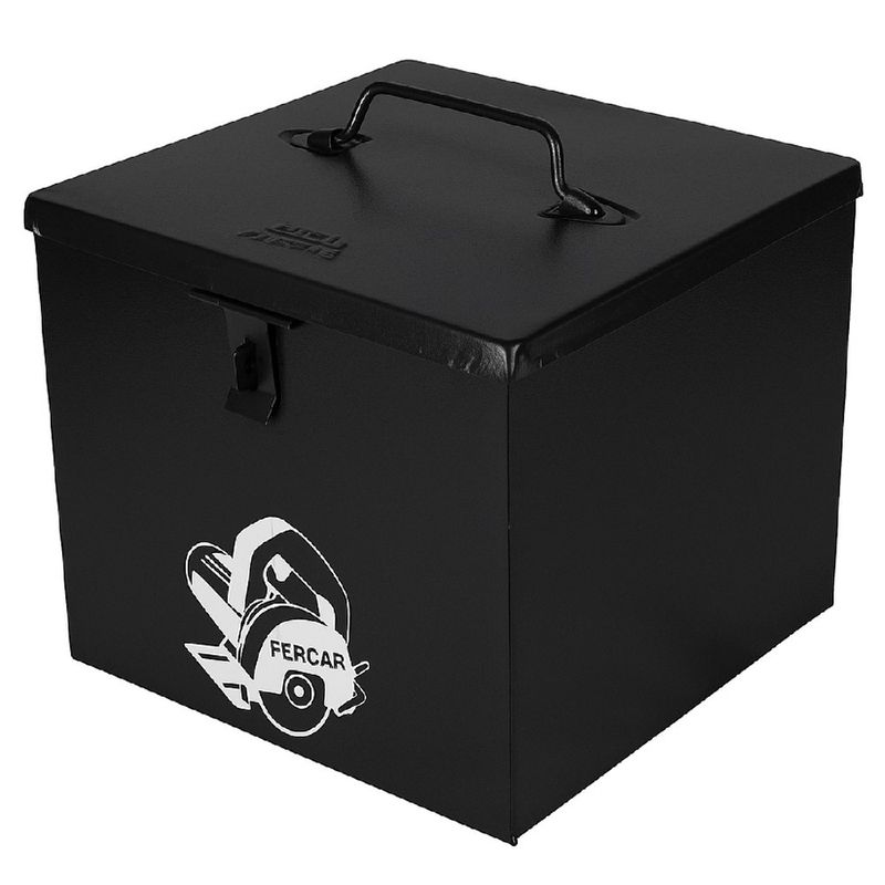 Caixa Baú de Metal Para Serra Mármore e Ferramentas Preta (12) - Fercar