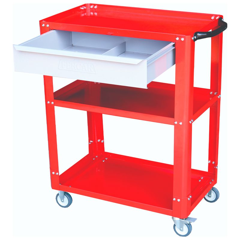 Carrinho Para Ferramentas Desmontável Com 1 Gaveta Vermelho (CD02) - Fercar
