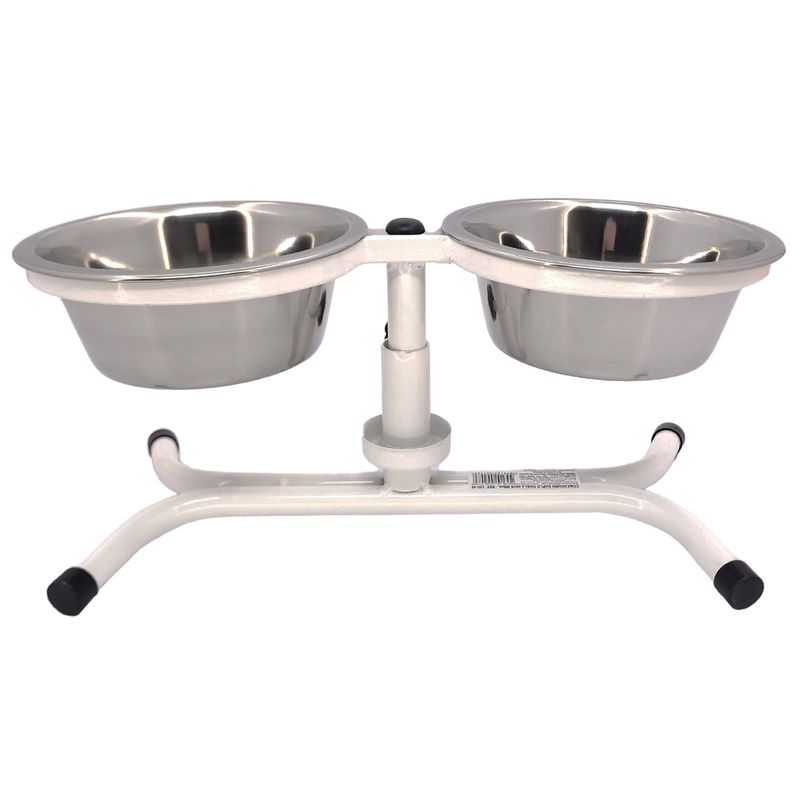 Comedouro Pet Duplo Tigela Inox 900ml - FERCAR