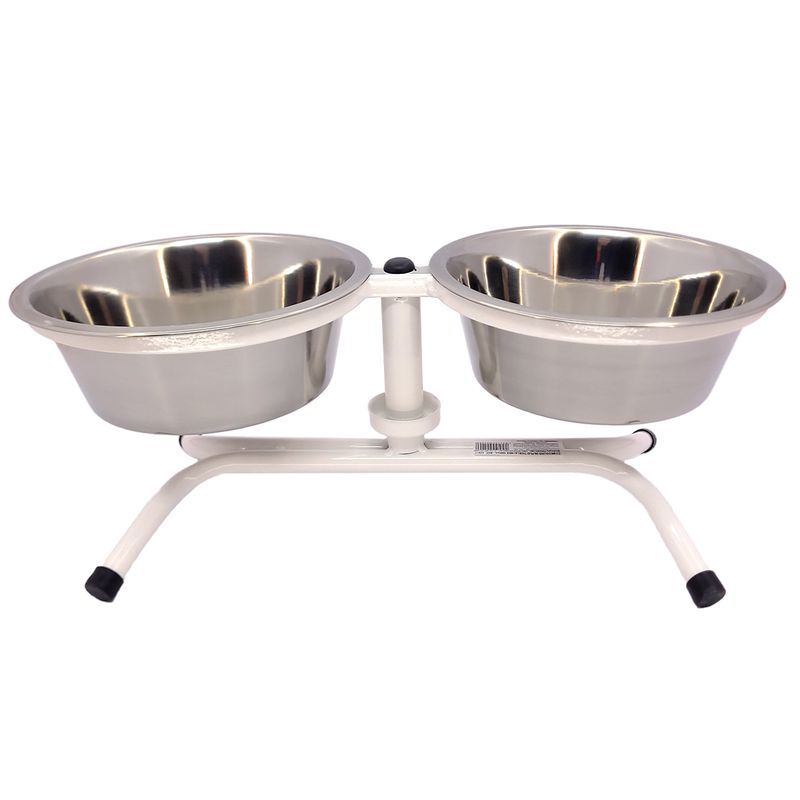 Comedouro Pet Duplo Tigela Inox 1.600ml - FERCAR