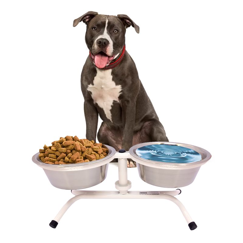 Comedouro Pet Duplo Tigela Inox 1.600ml - FERCAR