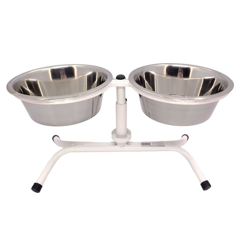 Comedouro Pet Duplo Tigela Inox 1.600ml - FERCAR