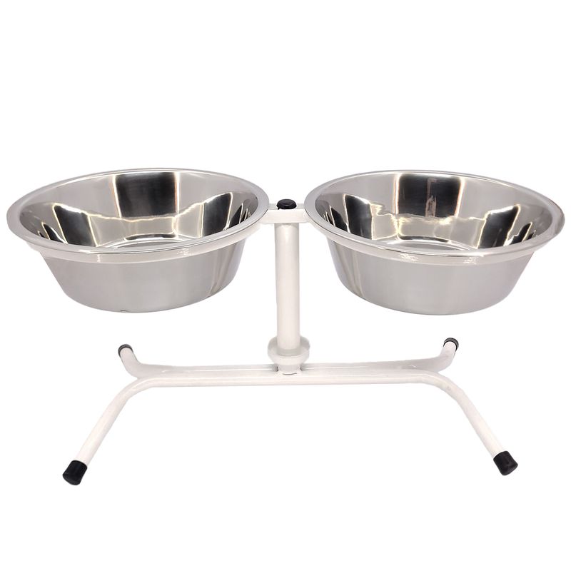 Comedouro Pet Duplo Tigela Inox 2.300ml - FERCAR