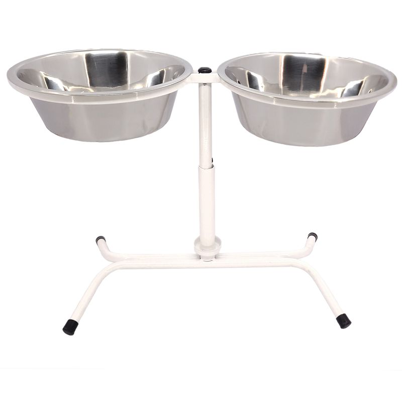 Comedouro Pet Duplo Tigela Inox 2.300ml - FERCAR