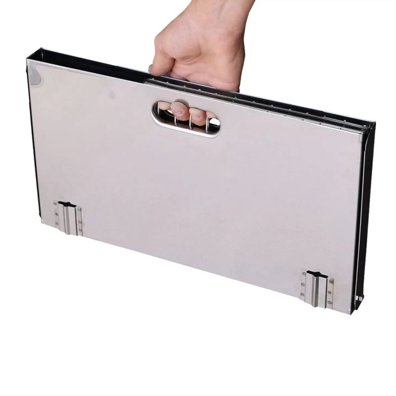 Churrasqueira Dobrável Portátil em Inox - FERCAR