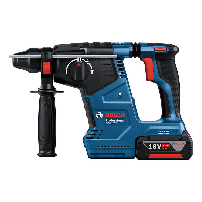 Martelete Rompedor 18V Com Maleta e 2 Baterias (GBH 187-LI) - Bosch 