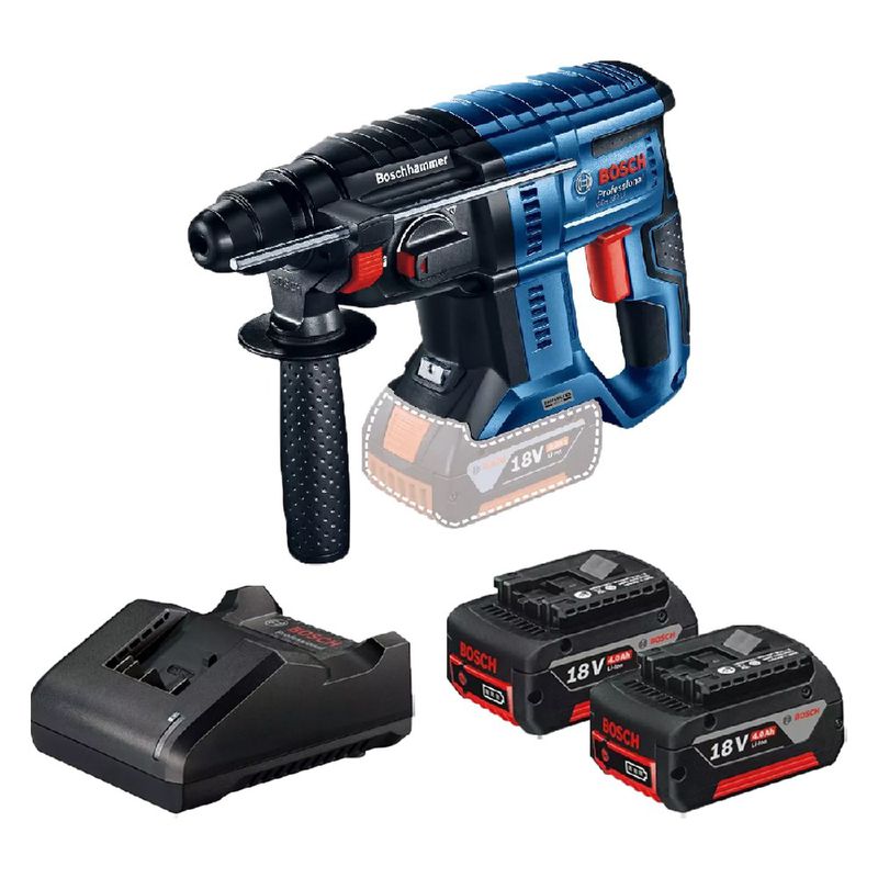 Martelete Perfurador 18v Sem Fio Com Carregador e 2 Baterias (GBH 180-Li) - Bosch