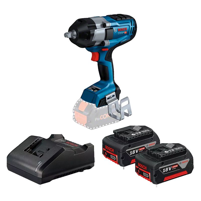 Chave de Impacto 18V Sem Fio Com Carregador e 2 Baterias (GDS 18V-1000) - Bosch