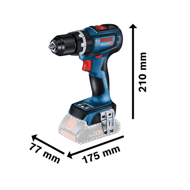 Parafusadeira / Furadeira de Impacto á Bateria 18V Brushless - SB (GSB 18V-90C) - Bosch