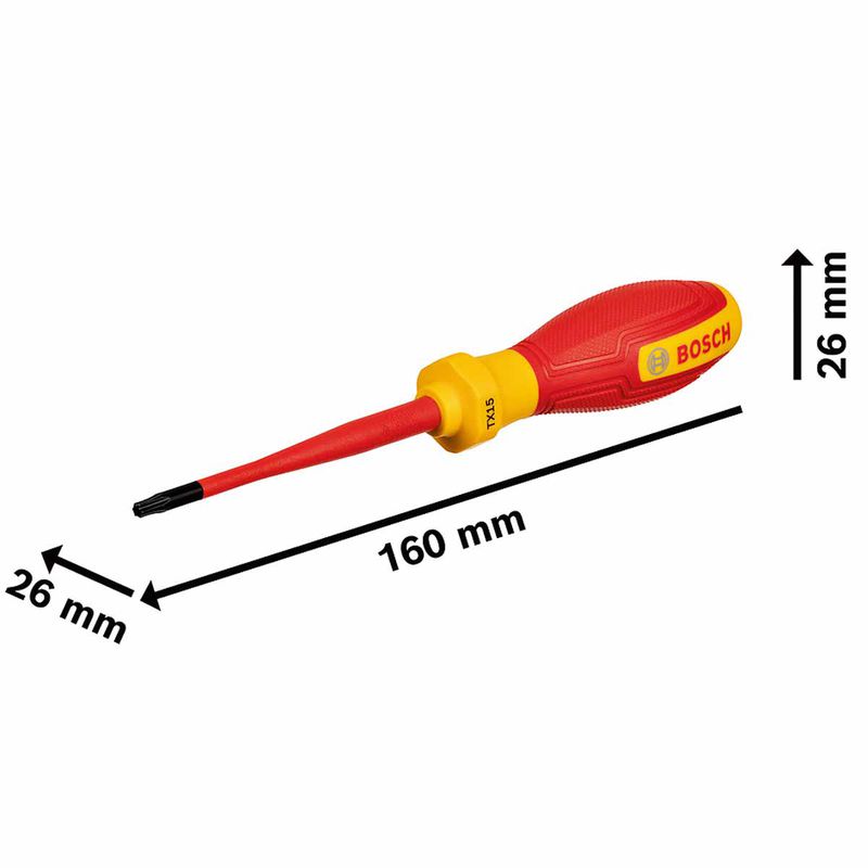 Chave Torx TX 15 x 75mm VDE (1600A02NC1000) - Bosch