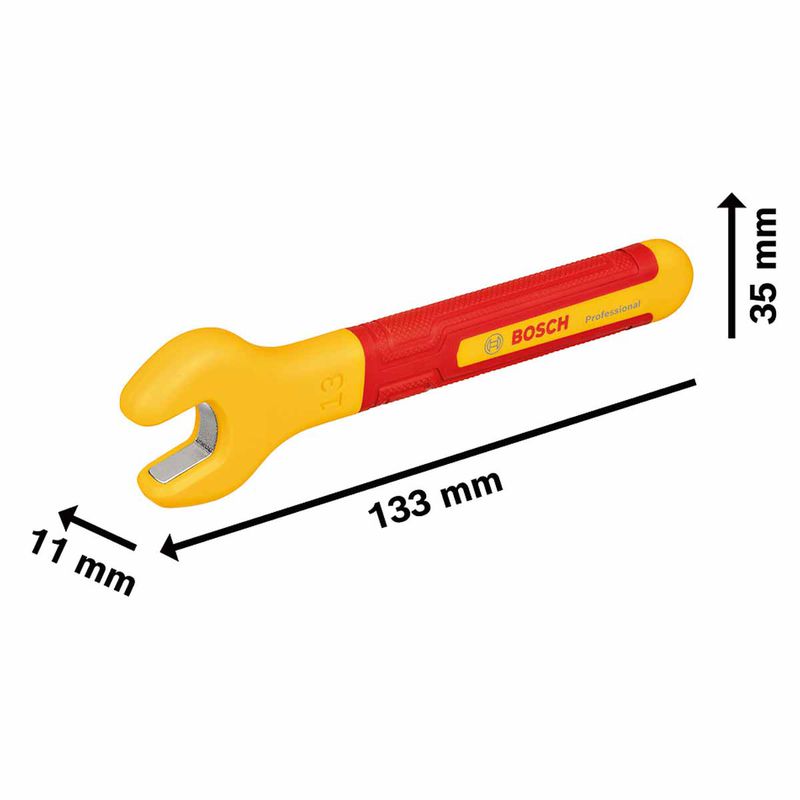 Chave Fixa de Uma Boca 13mm VDE (1600A02NF1000) - Bosch
