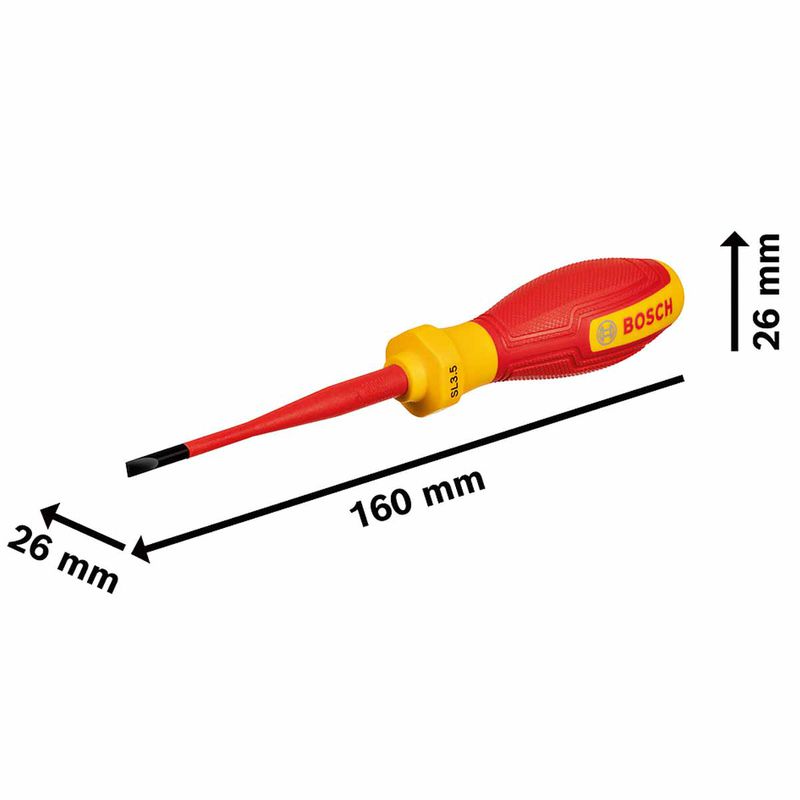 Chave de Fenda SL 3.5 x 75mm VDE (1600A02NC1000) - Bosch