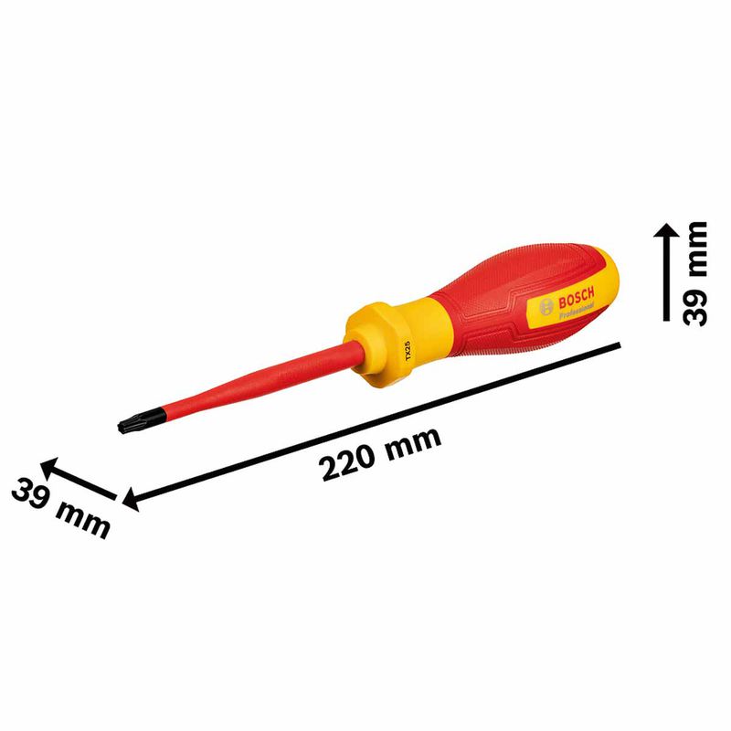 Chave Torx TX 25 x 100mm VDE (1600A02NC8000) - Bosch