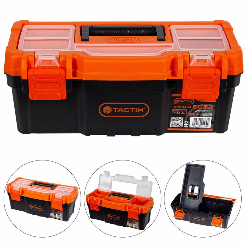 Caixa de Ferramentas Com Bandeja Removível 33cm / 13'' (583,0008) - Tactix