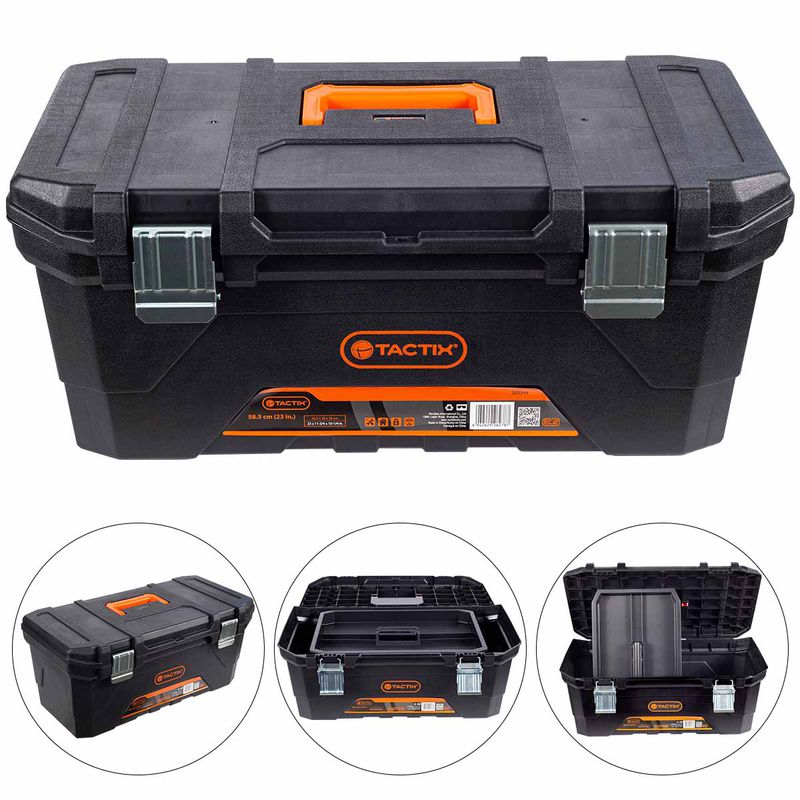 Caixa de Ferramentas Com Bandeja Removível 58,5cm / 23'' (583,0010) - Tactix
