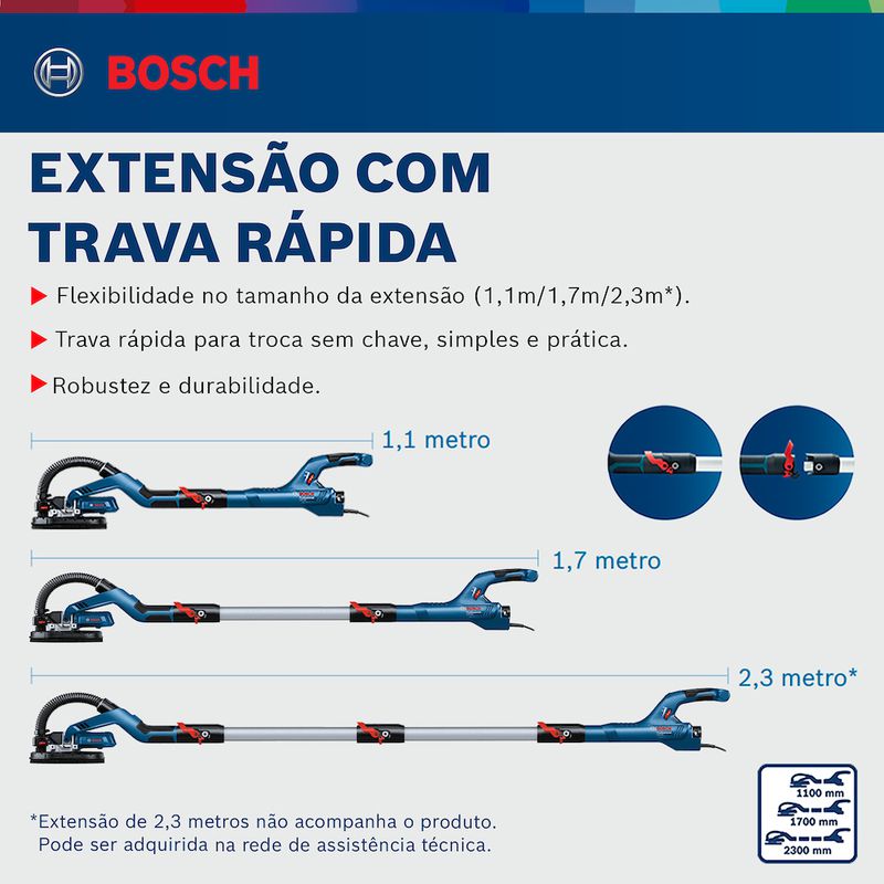 Lixadeira de parede GTR 550 Bosch, 550W em maleta