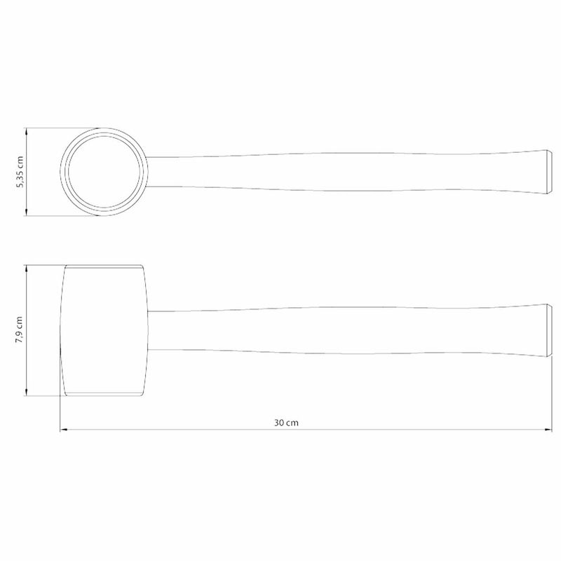 Martelo de Borracha Com Cabo 450g (40682/016) - Tramontina
