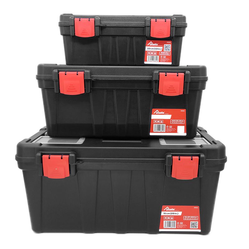 Kit 3 Caixa Plástica Maleta de Ferramentas 13'' 17'' 20'' - Onsite
