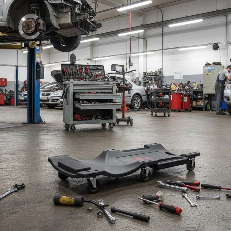 Carrinho Esteira Para Mecânico Com 6 Rodas e Encosto (026203) – Onsite