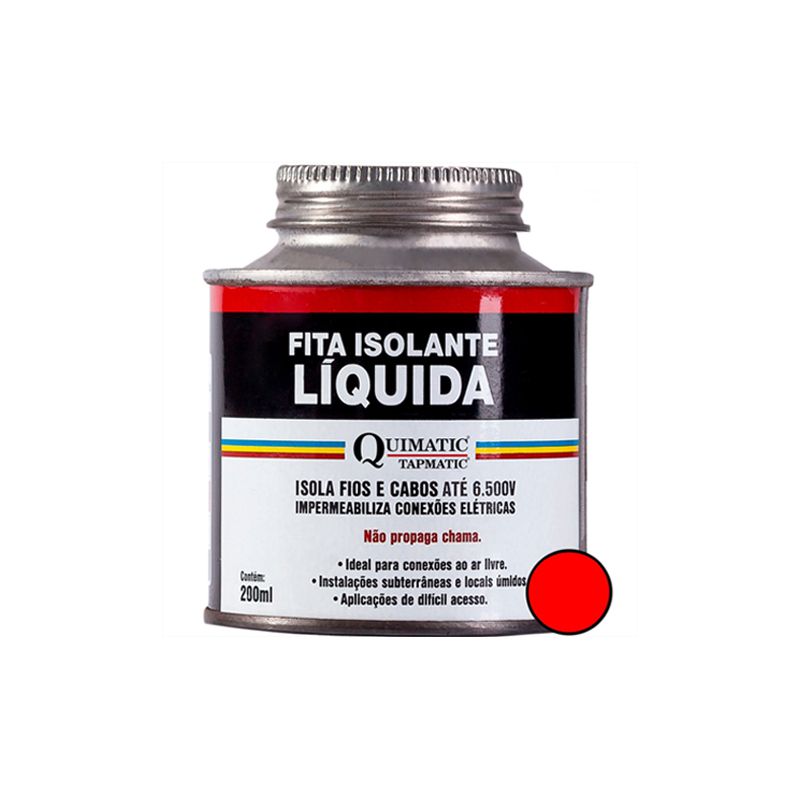 Fita Isolante Líquida Vermelha 200mL BH 1 - Quimatic Tapmatic