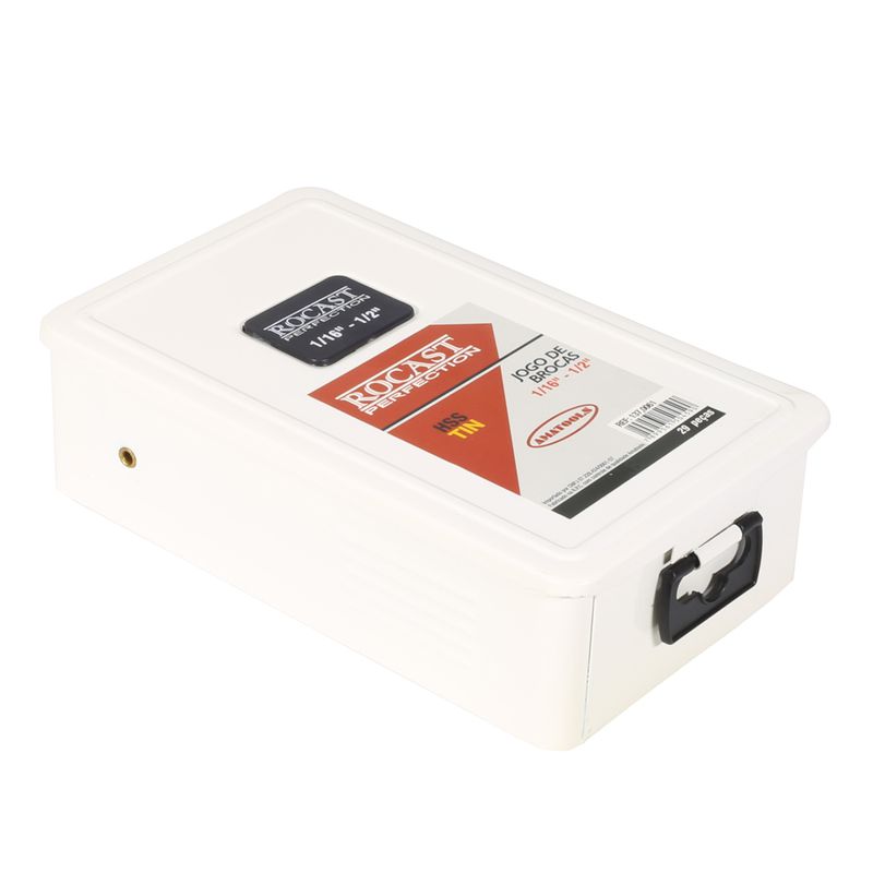 Jogo 29 Brocas HP Titânio Aço Rápido HSS TIN 1/16pola1/2pol 137,0061 ROCAST