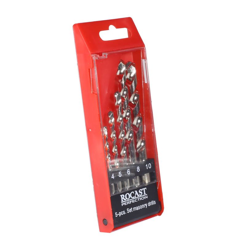 Jogo Brocas Vídia Metal Duro DIN8039 5 peças 4,0a10,0mm 16,0020 ROCAST