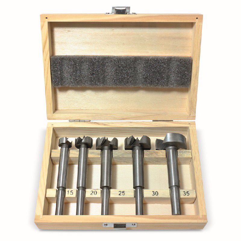 Jogo de Fresas Para Dobradiça Tipo Forstner Com 5 Peças (171,0006) - Rocast
