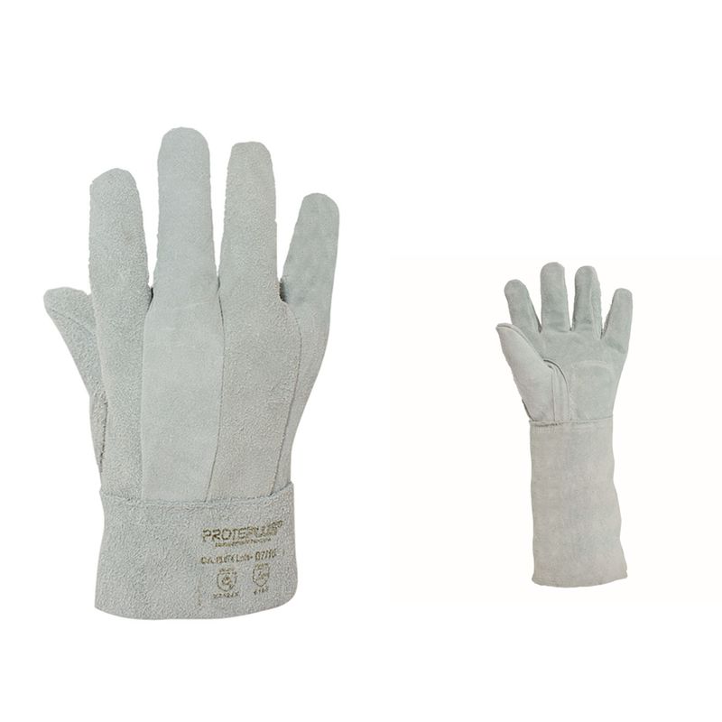 Luva de Raspa Cano Curto 7cm PPM 09 PROTEPLUS