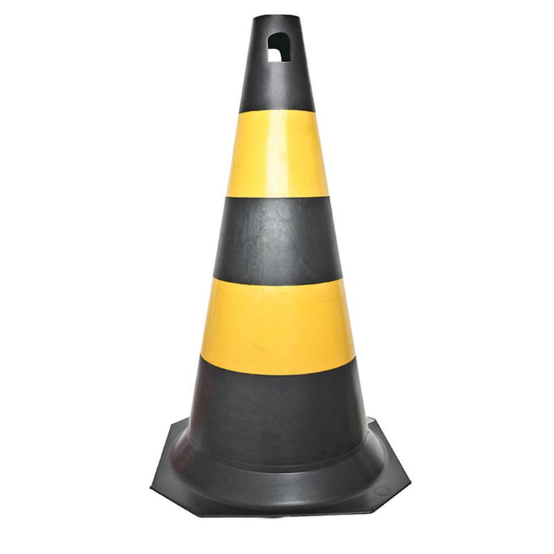 Cone Rígido PLT 75cm de altura PPS 04 PROTEPLUS Amarelo e Preto