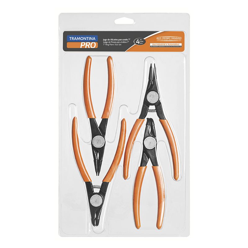Jogo de Alicates Para Anéis 4 Peças (44011/504) - Tramontina Pro