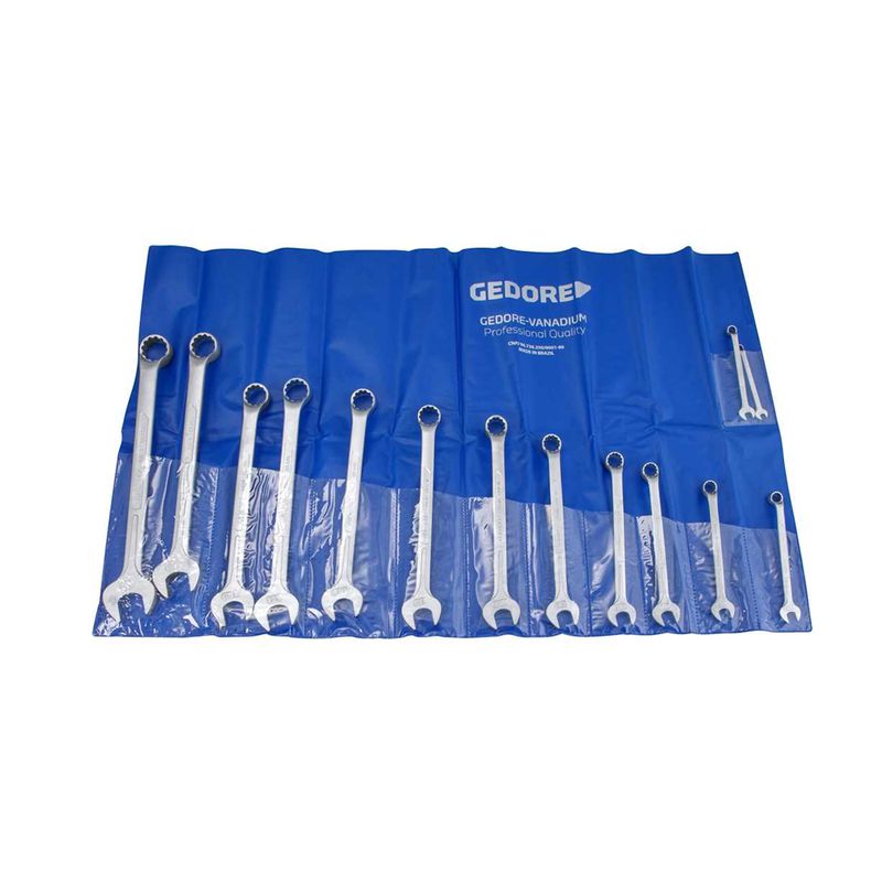 Jogo de Chaves Combinadas 1/4'' à 1'' 14 Peças 002653 - Gedore