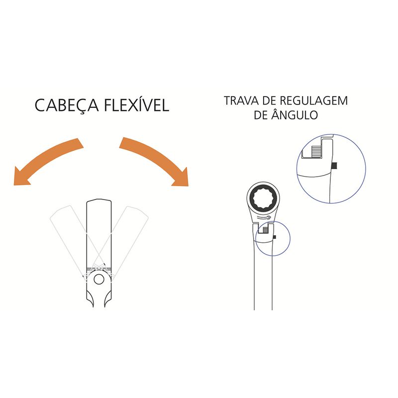Chave Combinada Com Catraca Flexível 10mm (44653/110) - Tramontina Pro