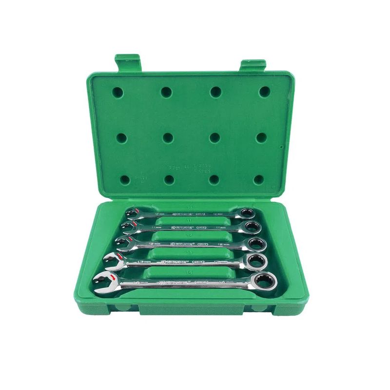 Jogo de Chaves Combinada c/ Catraca 5 Peças (10 a 14mm) - Belzer
