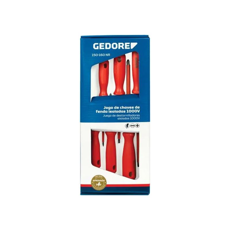 Jogo de Chaves Fenda/Phillips Isoladas 6 Peças 035290 - Gedore