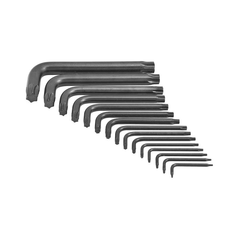 Jogo de Chaves Torx Abauladas T6 à T60 15 Peças 024619 - Gedore