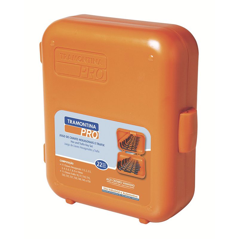 Estojo Com Chaves Hexagonais e Trafix 22 Peças (44450/222) - Tramontina Pro