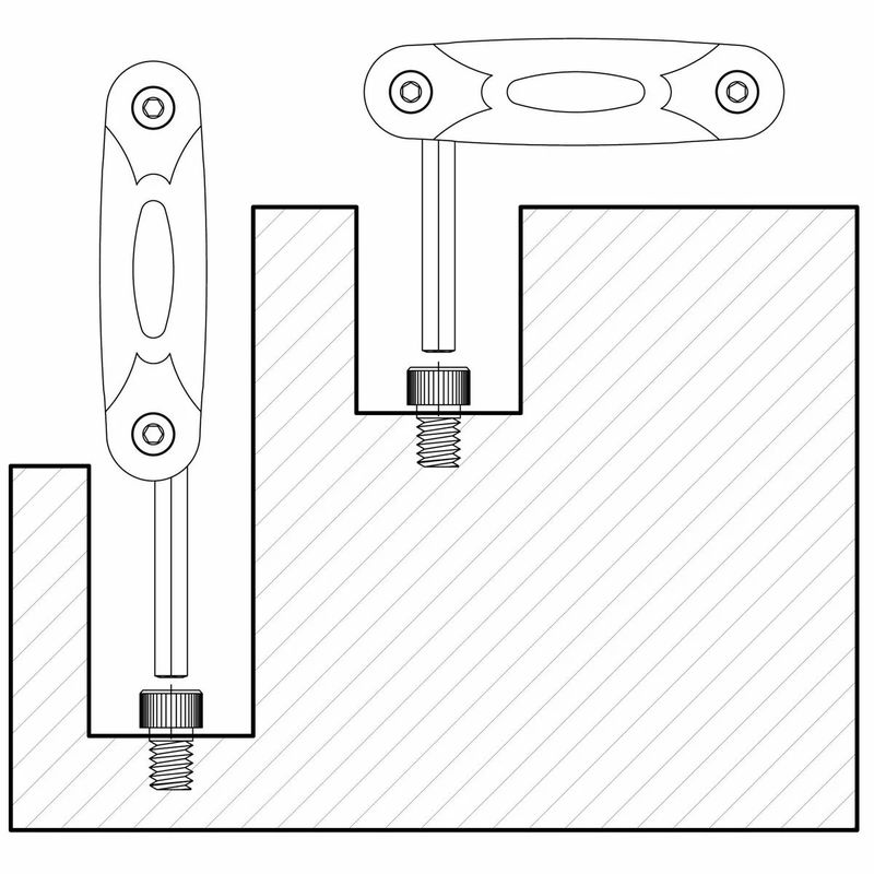 Jogo de Chave Allen Hexagonal Com Armação 7 Peças (44401/207) - Tramontina Pro