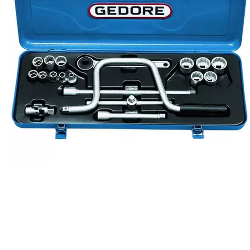 Jogo de Soquetes e Acessórios 3/8'' 19 Peças - GEDORE