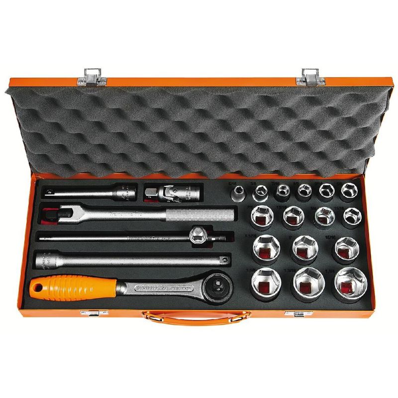Maleta Com Soquetes Sextavados e Acessórios 1/2'' - 22 Peças (44832/423) - Tramontina Pro