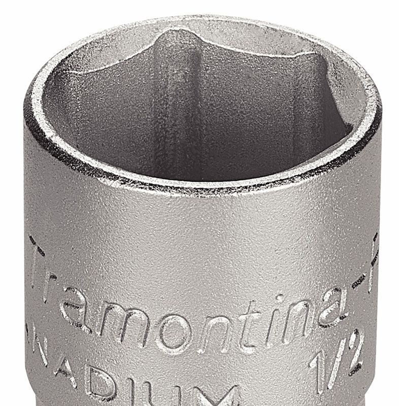 Soquete Sextavado em Aço Cromo Vanádio 17 mm - Encaixe 1/2'' - Tramontina Pro