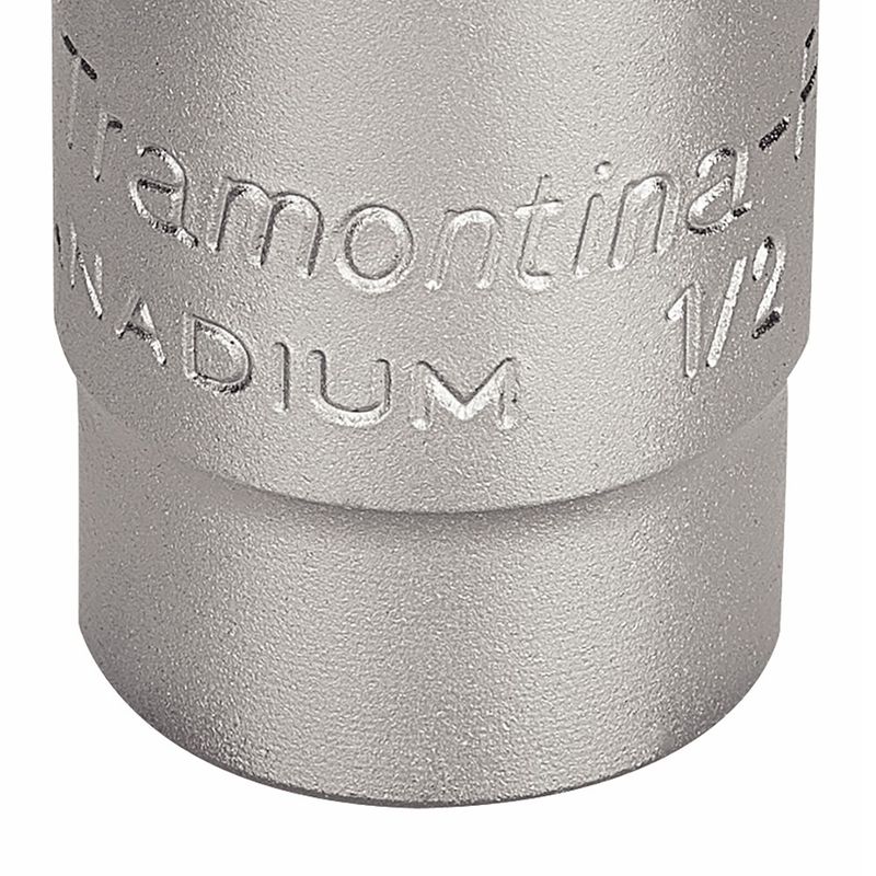Soquete Sextavado em Aço Cromo Vanádio 17 mm - Encaixe 1/2'' - Tramontina Pro