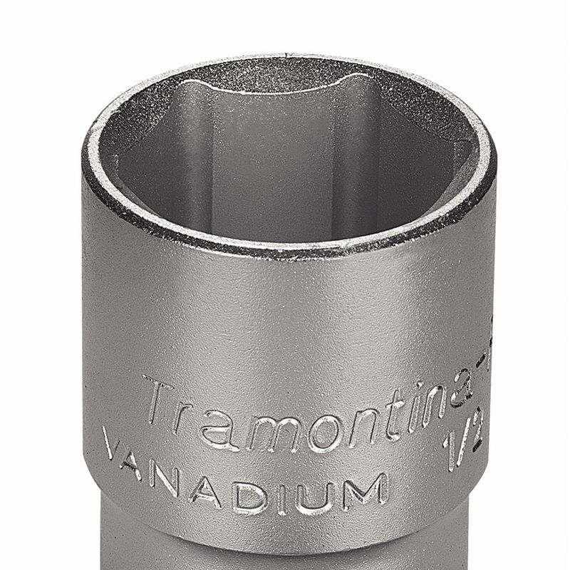 Soquete Sextavado em Aço Cromo Vanádio 27 mm - Encaixe 1/2'' - Tramontina Pro